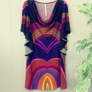UNCLE FRANK MULTI-COLOR PRINT DRESS